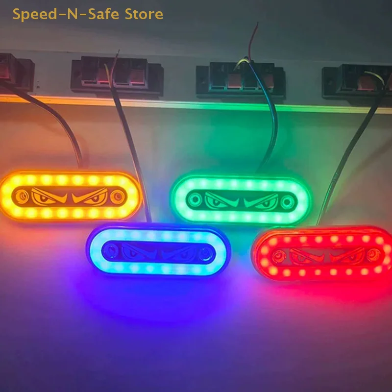 رؤية عالية 12 فولت/24 فولت علامات جانبية LED وامض وأوضاع إضاءة ثابتة لمقطورات الشاحنات والدراجات النارية