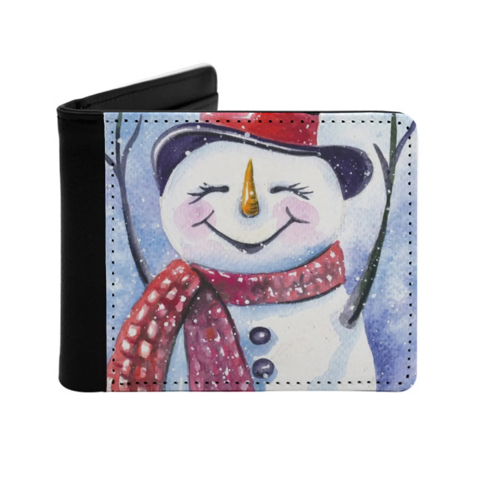 

Рождество Cheer Снеговик Мужчины Женщины Кошелек из искусственной кожи Держатель для кредитных карт Кошелек Короткий кошелек Снеговик Снеговики Рождественские праздники