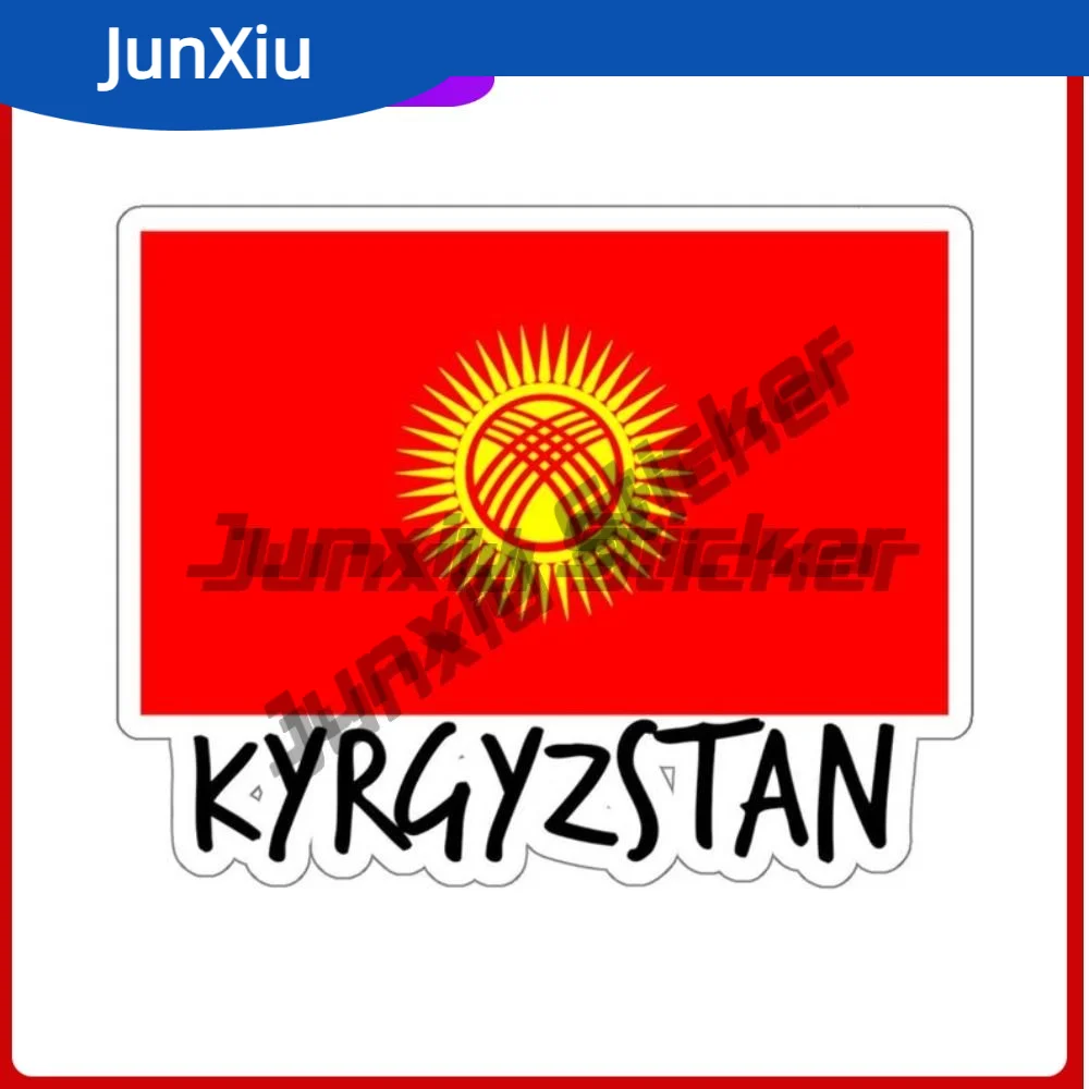 

Kyrgyzstan Flag Travel Stickers Kyrgyzstan High-quality Decor Decal Accessories Car Laptop Trolley Case Motorcycle Helmet Decal