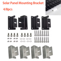 4pcs 8pcs Aluminum Z Style Solar Panel Brackets Durable Solar PV Panel Mounting Brackets Sets For RV Boat Roof