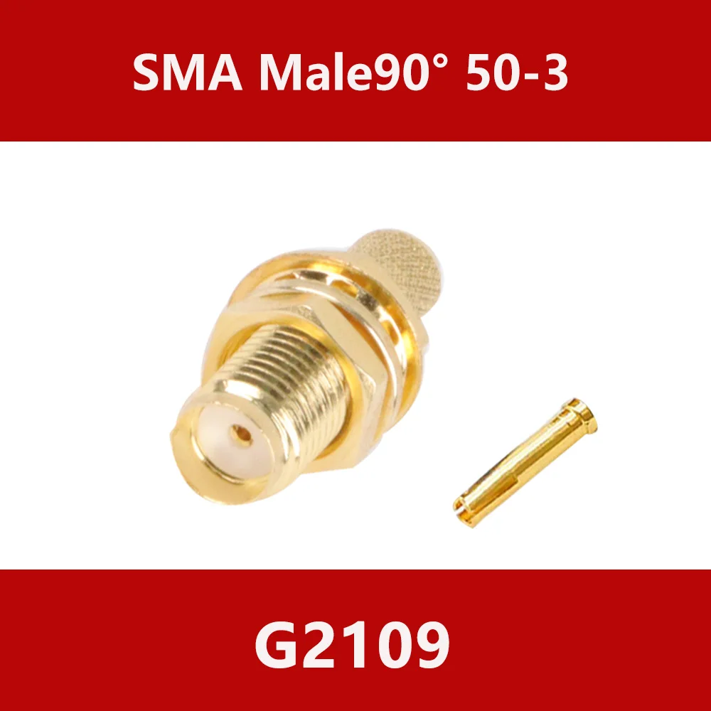 Conector Coaxial RF de 10 piezas, conector RP SMA hembra, para Cable RG58 engarzado, adaptador Coaxial RF de 50ohm