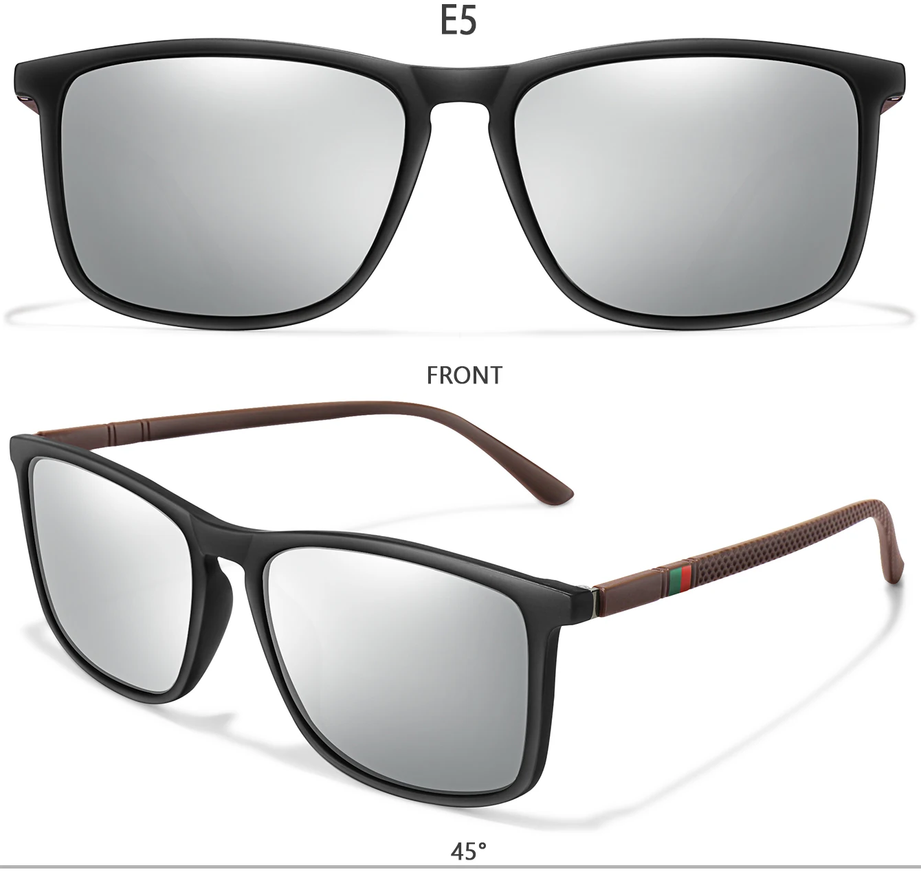 Luxus Quadratische Klassische Polarisierte Winddicht Radfahren Sonnenbrille UV400 Männlichen Brillen Männer Frauen Mode Reise Fahren Angeln Gläser – Detail 8