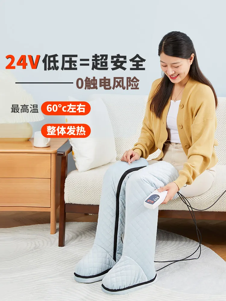 Portable Electric Heating Foot Warmer Walkable Wearable Heated Boots, 3 Temp Settings Timer for Office Home Outdoor Use