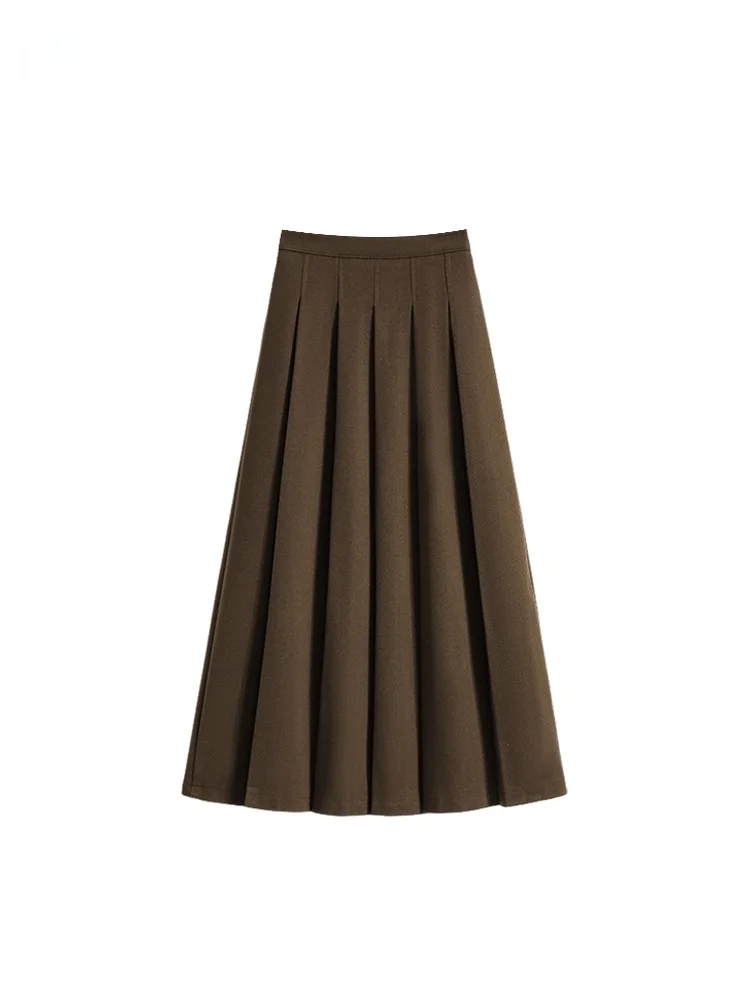 

High Waist Cara CLUB plus Size Pleated Suit Skirt Women's Casual Style Spring New plus Size Sister Slimming Versatile Skirt