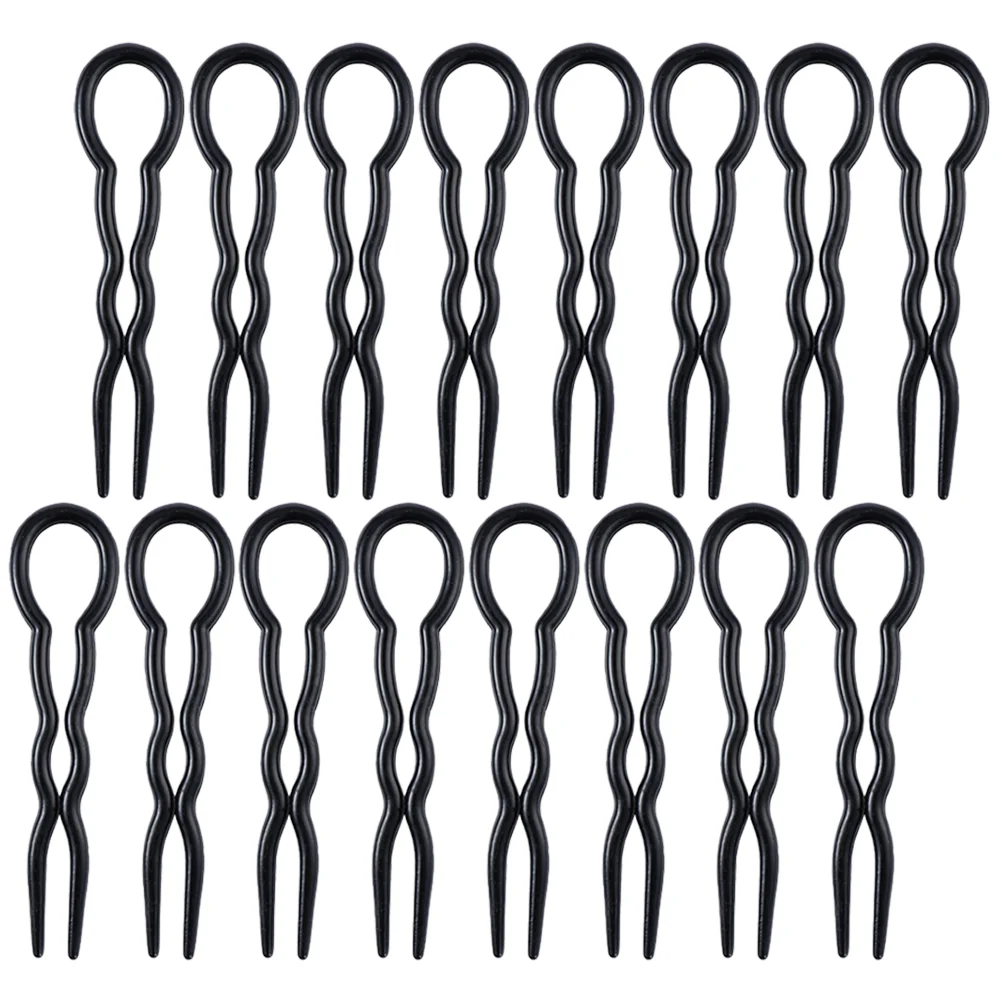 

24 Pcs Quick Hair Styling Tool U-shaped Fork Pieces (black) Women Stick Accessories Pin