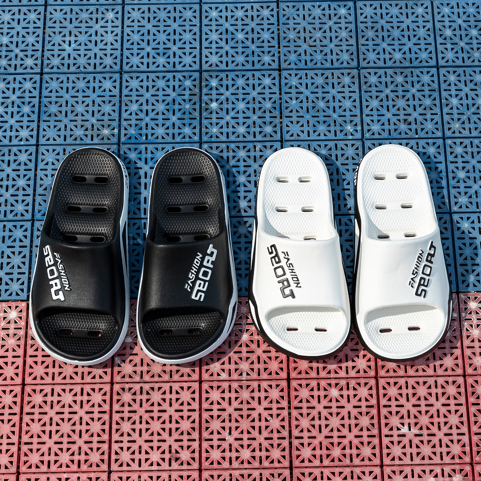 Open Toe Fashion Lightweight Flat Men's Cool Summer Home Leisure Slippers Beach Simple Couple Indoor Comfortable Anti Slip Shoes