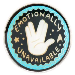 Emotionally unavailable Spock Greeting Hand sign Classy Live Long Prosper Trekkies Star Trek fans gift Lapel Pin Horror badge