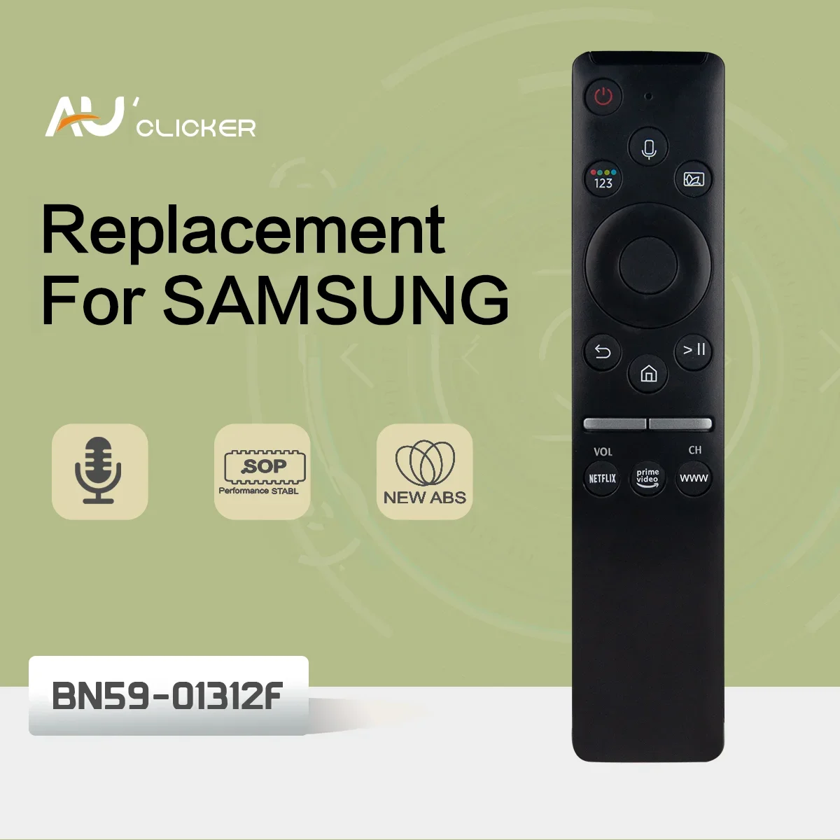 BN59-01312F new voice replacement remote control suitable for Samsung smart TVs, with magic voice, suitable for various Samsung