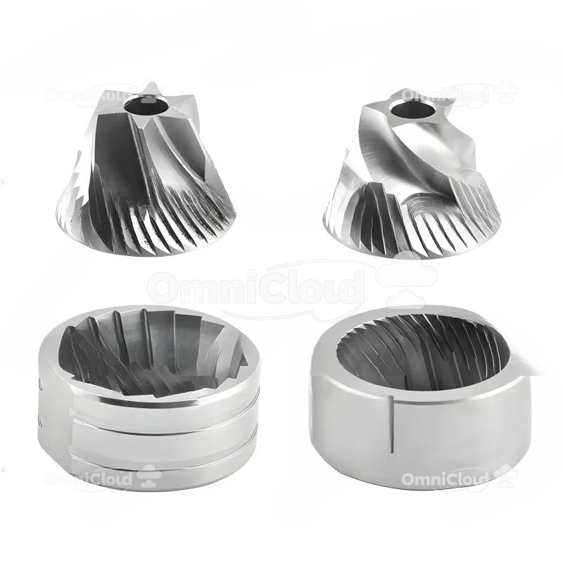 

Uiterst nauwkeurige SUS420 roestvrijstalen koffiemolenbramen - 5/6/7-punts maalkernen voor handgebrouwen koffievervangingson