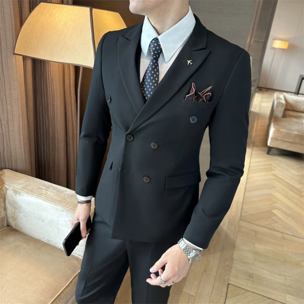 Newest Autumn Winter Men's Jacket, Hot Sale Tuxedo, Stylish Peak Lapel Suit, Formal Party, Office Business, Groom Wear