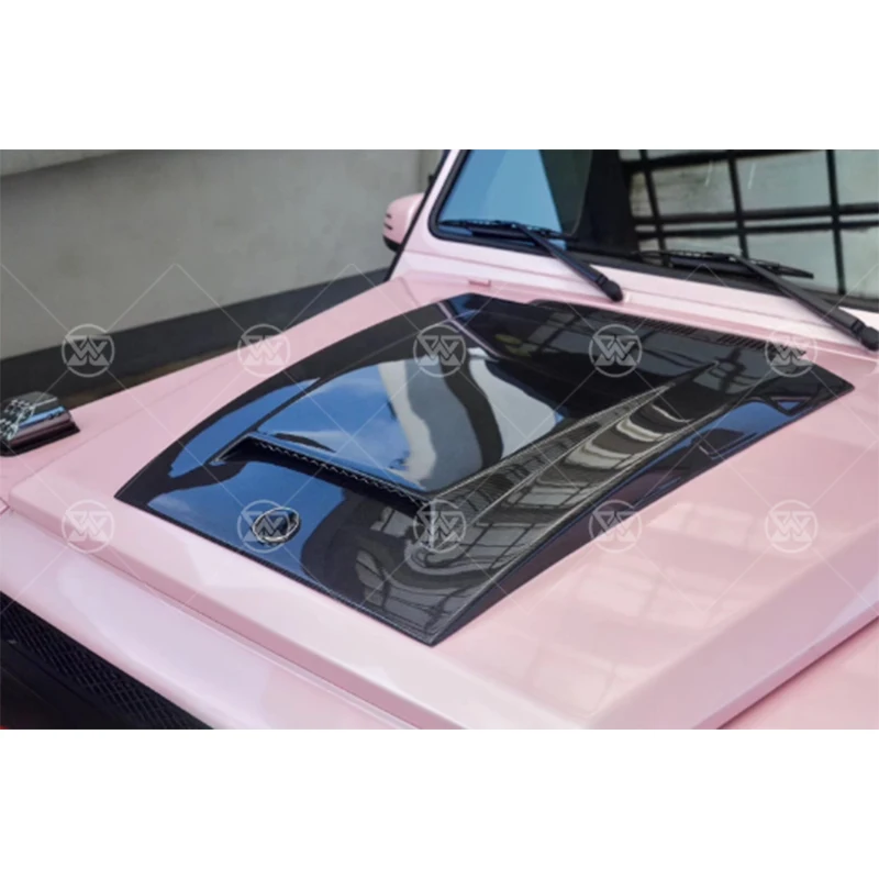 

For Mercedes Benz G Class W463 G55 G65 G63 2008-2017 Carbon Fiber Front Engine Bonnet Hood Air Vent Cover Body Kit