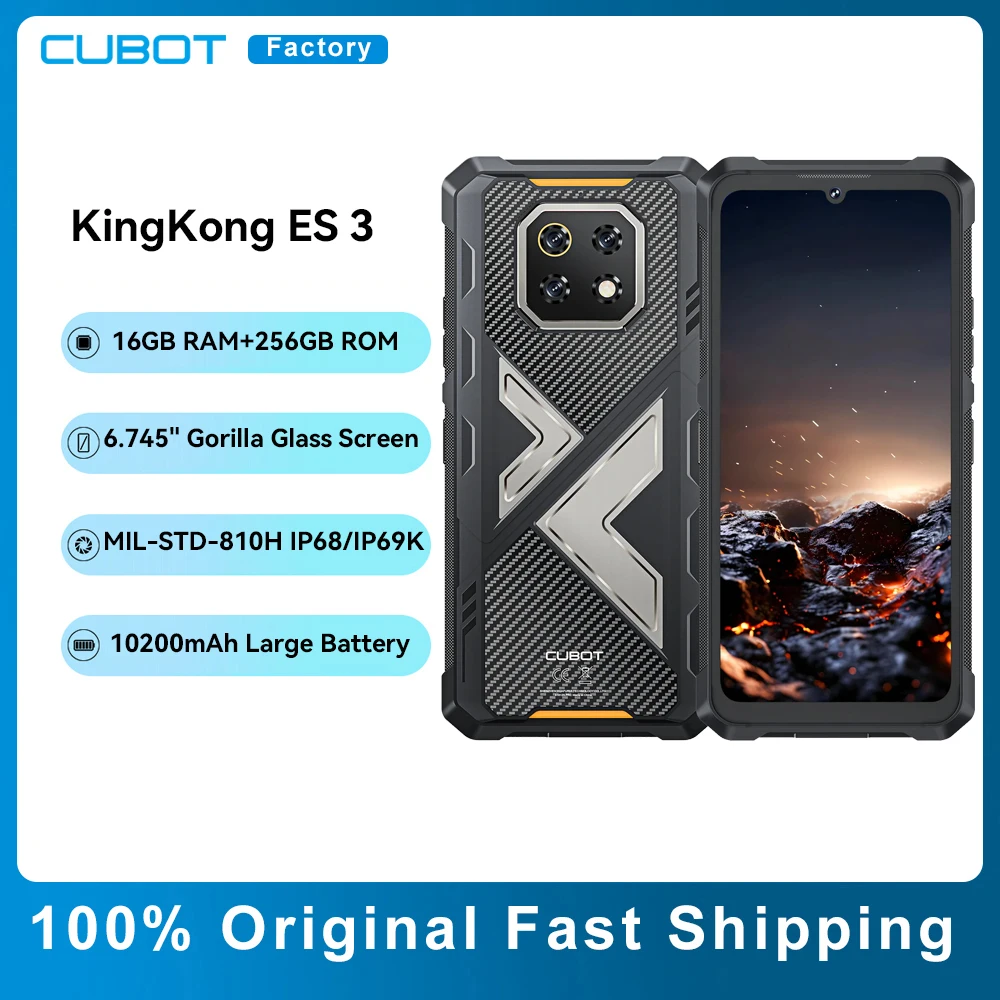 Cubot Rugged 4G Smart Phone KingKong ES 3 Android 15 10200mAh 6.745