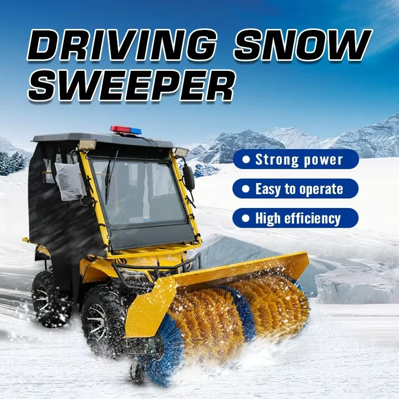 Customized Direct Sales Multi-function Driving Snow Sweeper Four Wheel Drive Road Snow Removal And Sweeping Machine