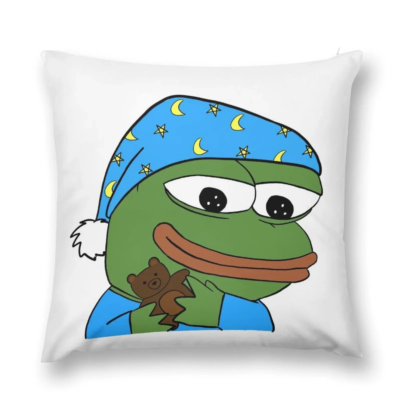 bedtime pepe - sleepo peepo Throw Pillow Pillow Cover Sofa Pillow Cover Cushions For Decorative Sofa