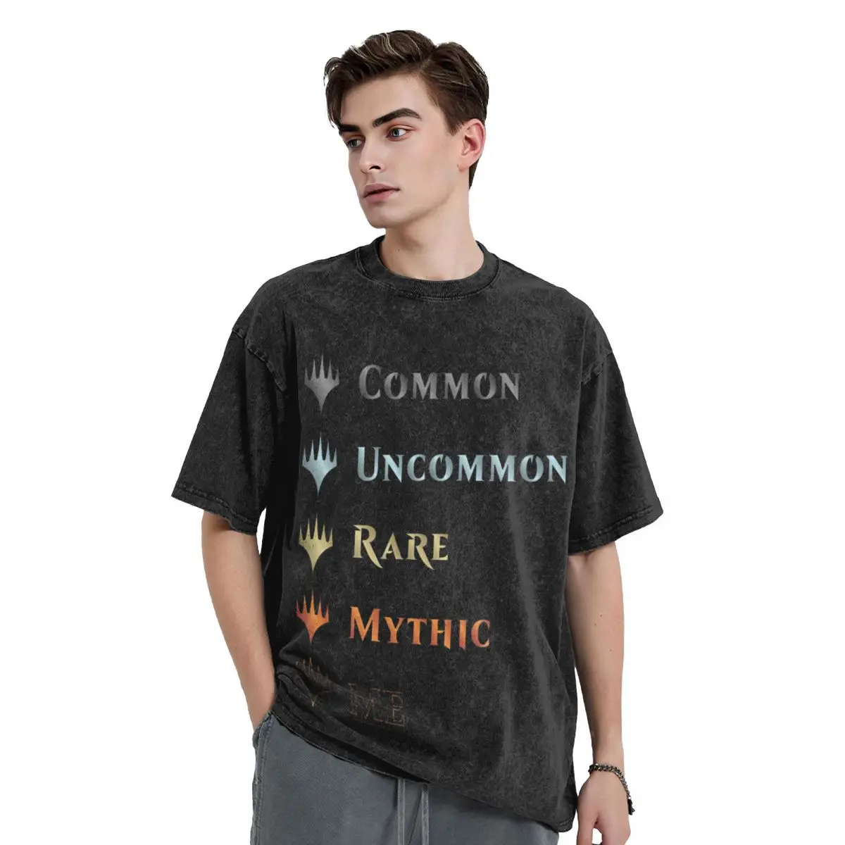 Washed T Shirts Magic The Gathering Mythical Me T-Shirts Harajuku Streetwear 100% Cotton Printed Tops Men Women Tee Shirt