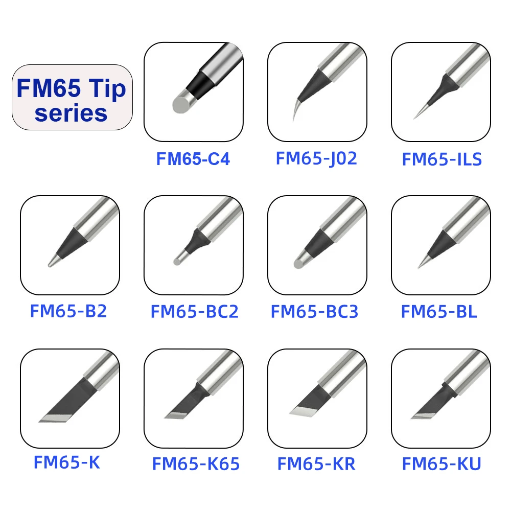 FM65 Soldering Iron Tip for T65 HS-01 GD300 Soldering Iron Replacement Heater Solder Welding repair tools Not Applicable T12 tip