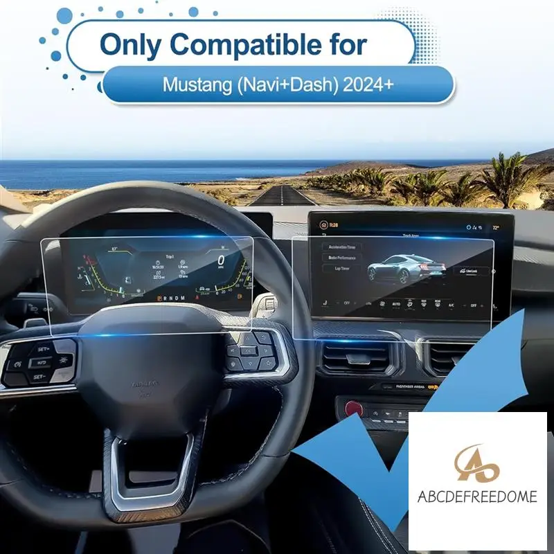 

Car Screen Protector Forford Mustang Ecoboost/GT 2024 2025 13.2In Navigation+12.4In Dashboard