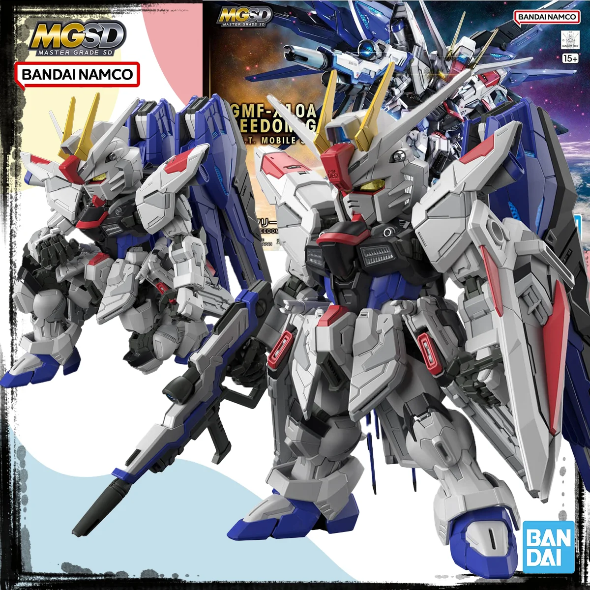 

Bandai Genuine Original MGSD GUNDAM Model Kit In Stock Anime Figure MGSD FREEDOM GUNDAM Assembly Model Toys For Boys Gifts