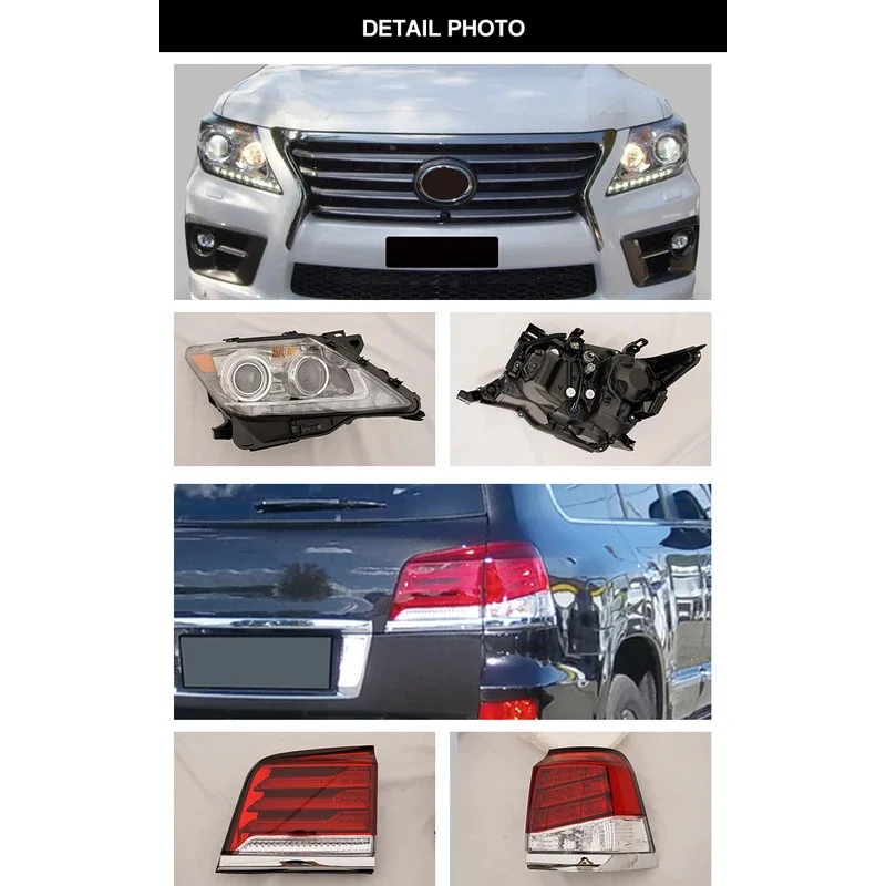 

High qualityCar Bumpers Rear Light TAILlamp Tuning Accessories Modified Lx570 Body Kit for 570 Year 2008-2015