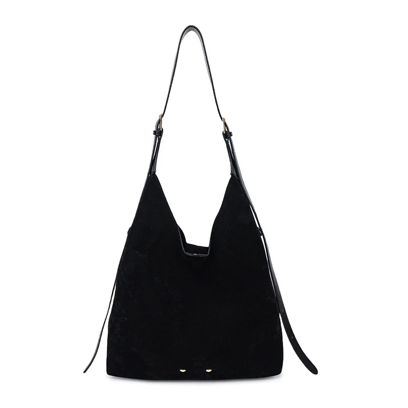 DHL30pcs Shoulder Bags Women Sanded leather Plain Large Capacity Bucket Shaped Handbag