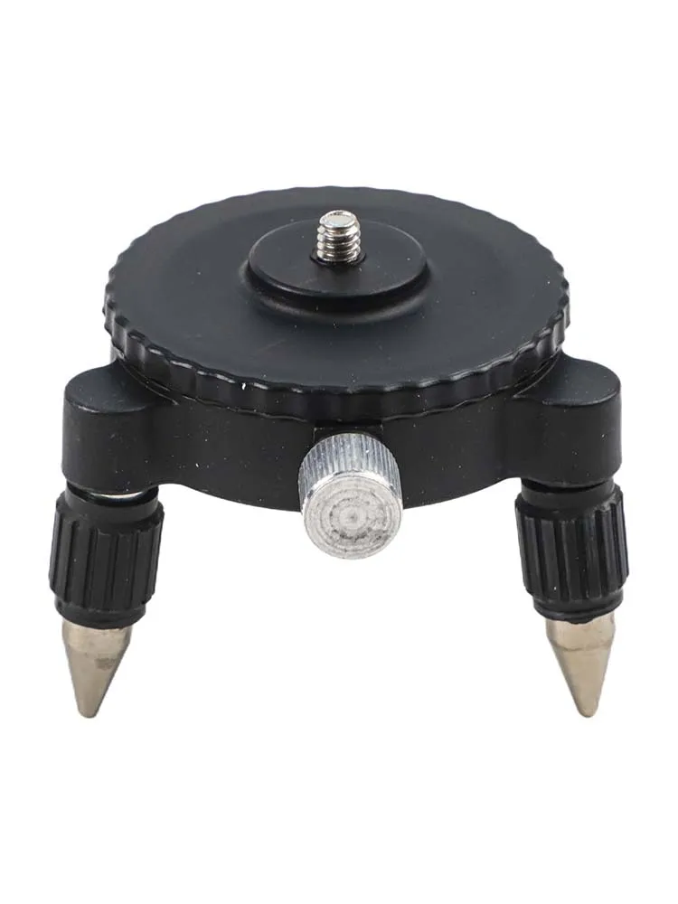 Black Silver Level Meter Adapter 360 Degree Rotation Base Tripod Bracket Construction Tool Parts 1/4 Inch Interface
