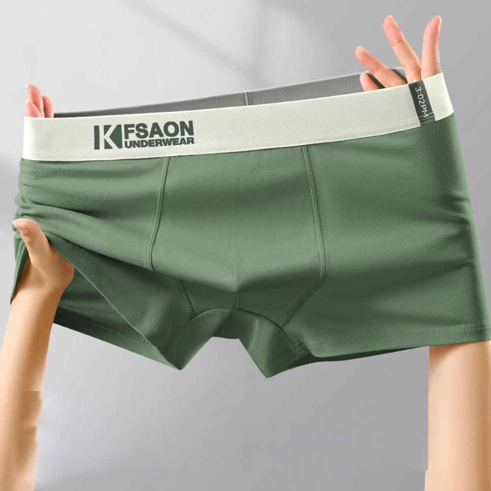 

Boxershorts Breathable Underwear 5 Spandex 95 Cotton Color Matching Lightweight Fabric Breathable Mens Underwear