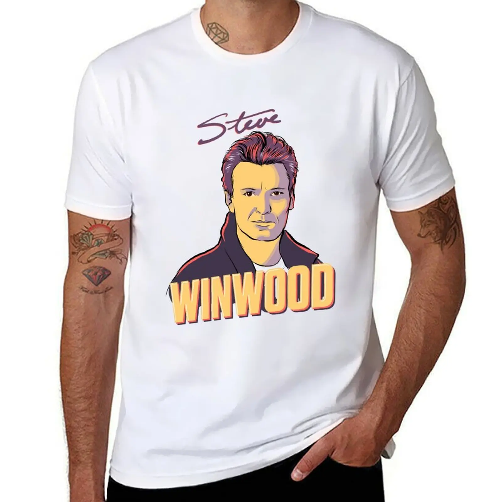 

Steve Winwood T-Shirt cotton t shirts high quality man t shirts cotton T-Shirt