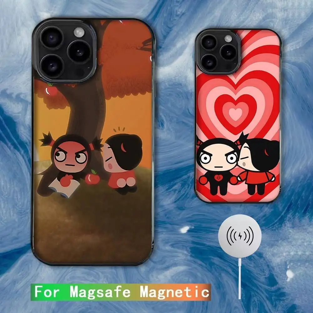 

P-Pucca And Cute G-garu Phone Case For iPhone 16e,16,15,14,13,12,11,Plus,Pro,Max,Mini Magsafe Magnetic Wireless Charging