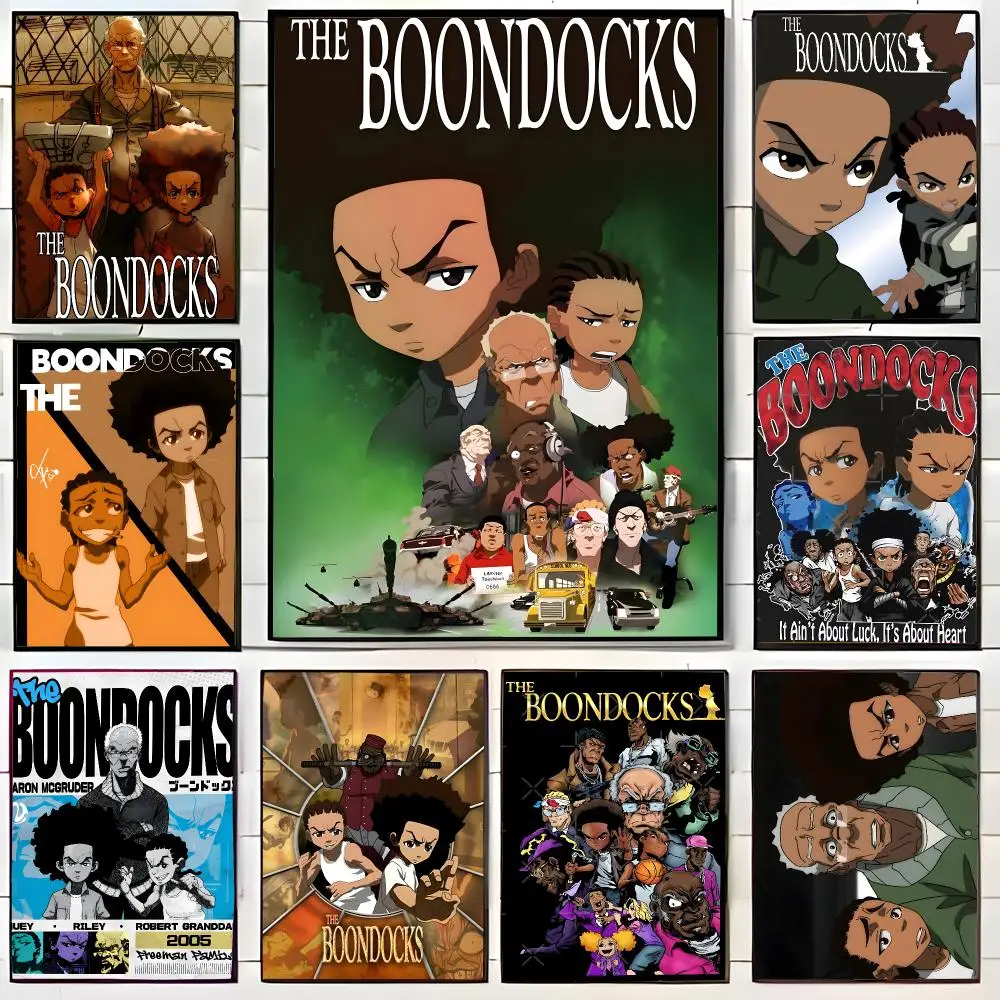 Satirical Animation T-The Boondocks Poster Wall Art Print Decorative Mural Home Decor Gift Unframed