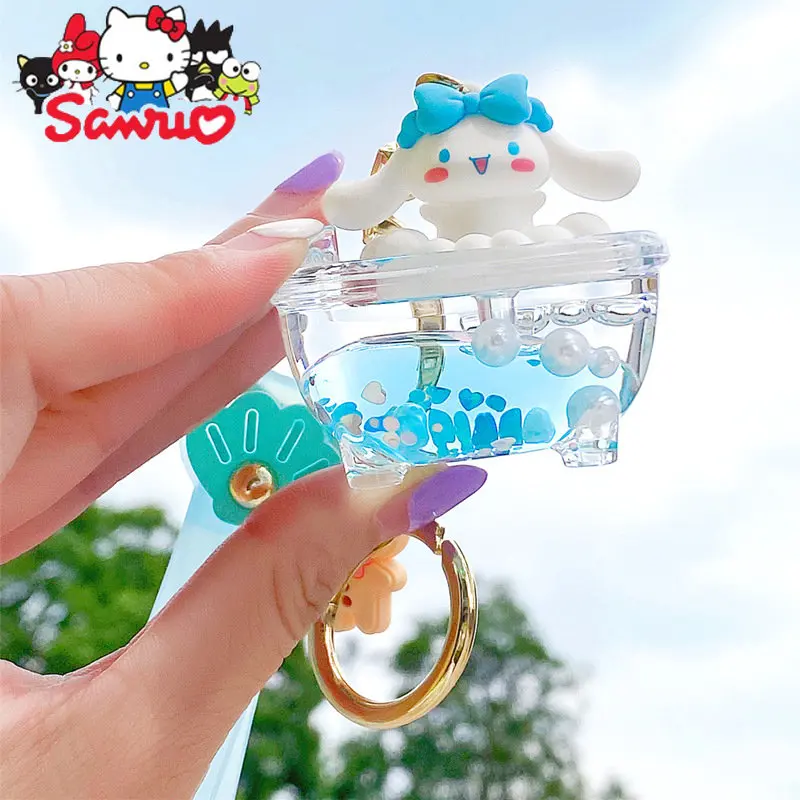 

Japanese MINISO Melody Kuromi Hello Kitty Cinnamoroll Keychain Bag Pendant Doll Trinket Healing Car Buckle Ornaments Jewelry