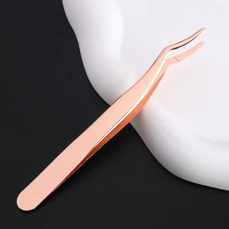 Eyelash Curler Beauty Tools Stainless Steel False Eyelash Aids False Eyelash Tweezers  eyelash tweezers   makeup tools