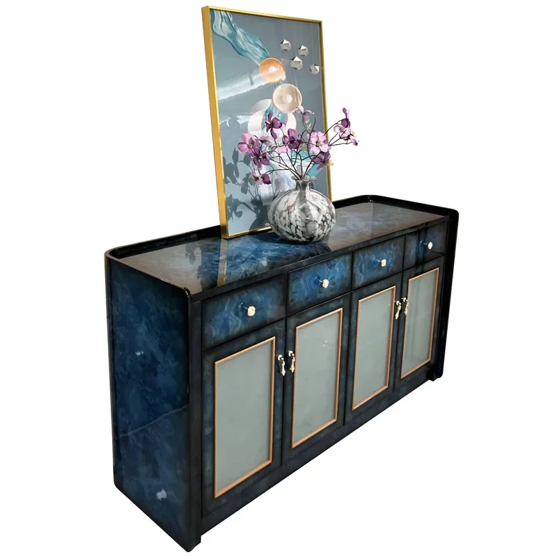 

Solid wood dining side cabinet, Italian-style complete furniture, paint baking, simple entrance cabinet