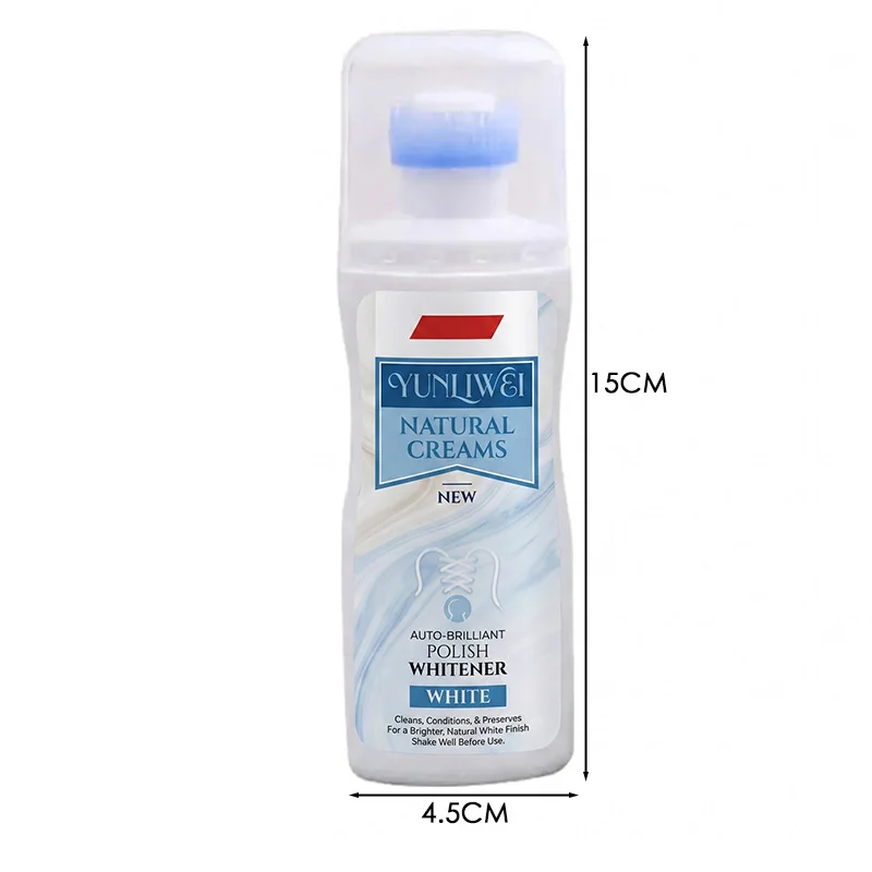 White Shoe Whitening Cream with Sponge Applicator Quick Cleaning Stain Remover Gel for Canvas Leather Sport Shoes Revitalizer