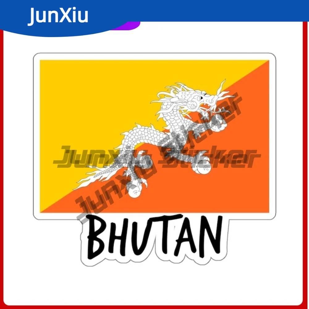 Bandera de Butan, pegatinas de viaje de aventura, mochila para ordenador portátil, Camper, ventanas, parabrisas, decoración de equipaje, accesorios de calcomanía para motocicleta V125