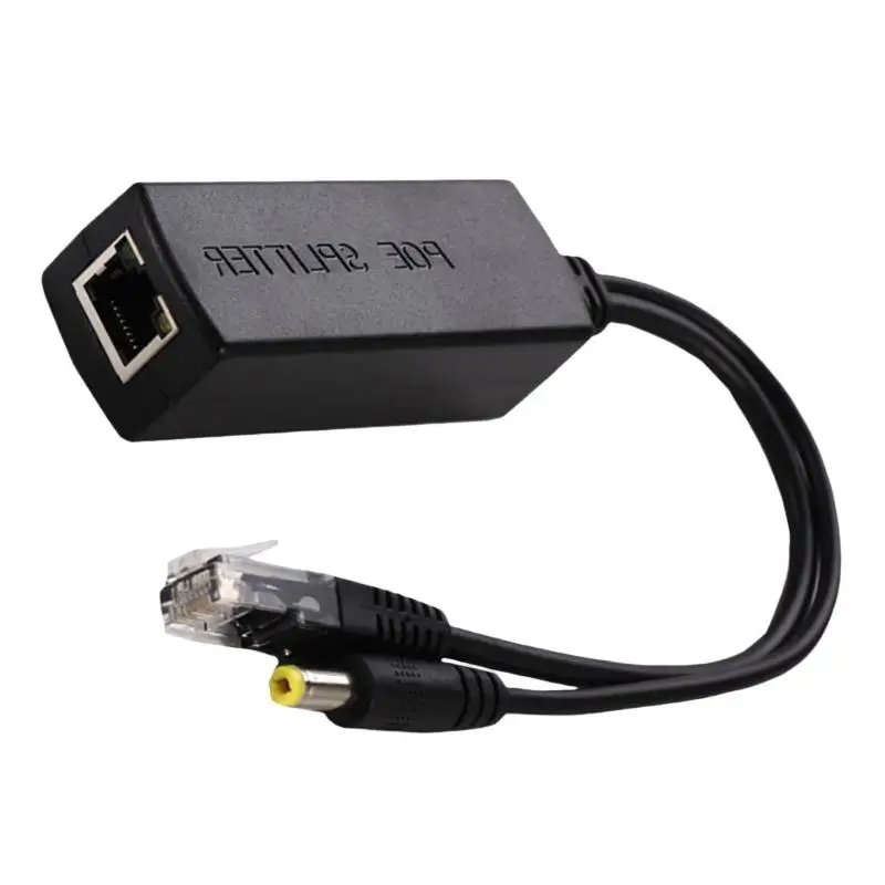 1 szt. IEEE 802.3af Rozdzielacz Zasilania Po Ethernetie Adapter POE Rozdzielacz 5V/48V System Bezpieczeństwa Plug And Play