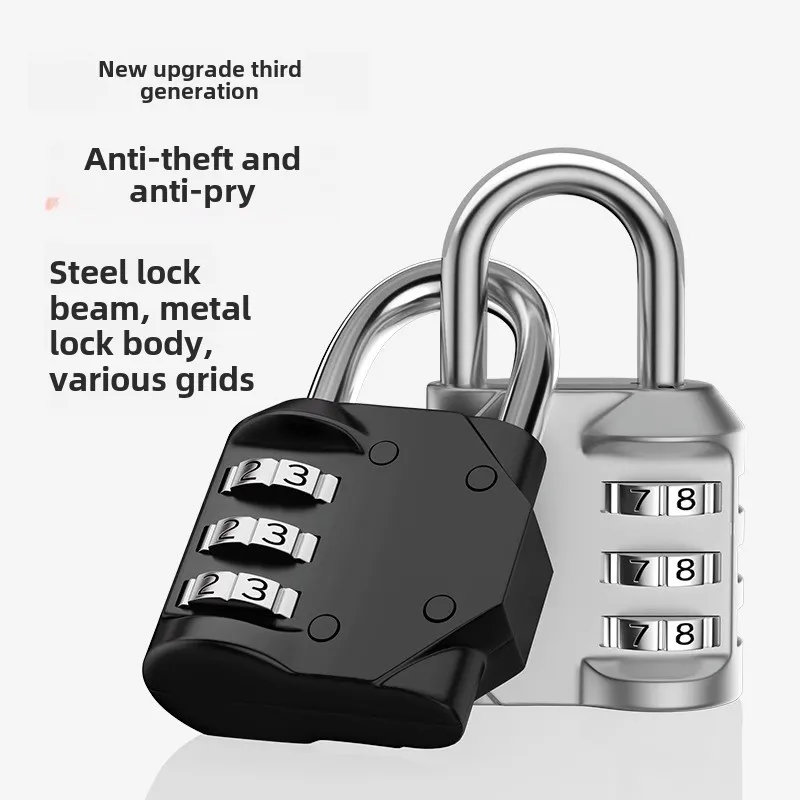 4 Digit Padlock Password Locks Zinc Alloy Weatherproof Lock Outdoor Mechanical Lock For School Gym Locker/FenceHasp Secur