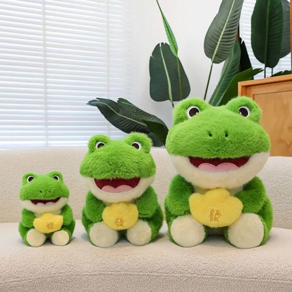 

PP Cotton Money Frog Plush Toy Plush Green Frog Animal Fluffy Frog Figure Doll 23/35cm Stuffed Cartoon Frog Stuffed Toy