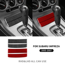 Real Soft Carbon Fiber For Subaru Impreza 2005 2006 2007 Central Storage Box Lid Frame Sticker Interior Accessories