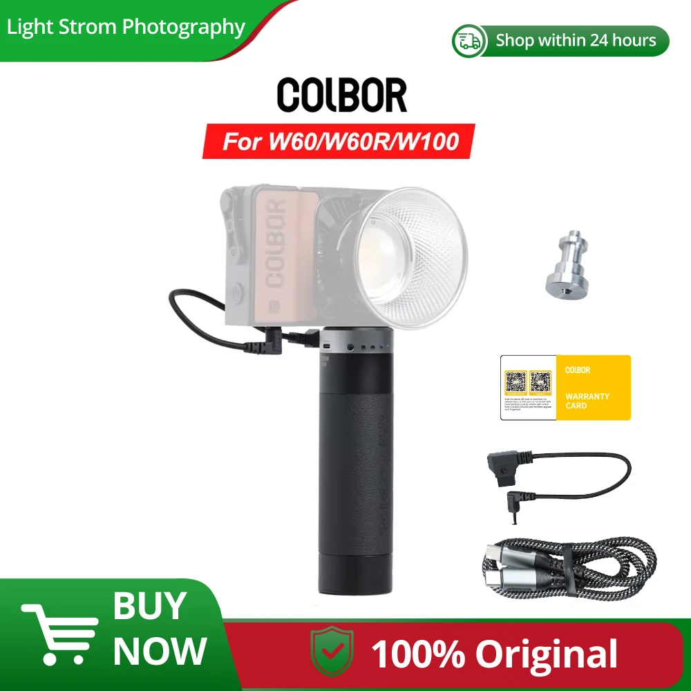 

COLBOR PG77/PG99 99Wh Power Bank Handle Grip with 6600mAh Vlog Selfie Stick Handgrip Type-C For Colbor W60 W60R W100 video Light