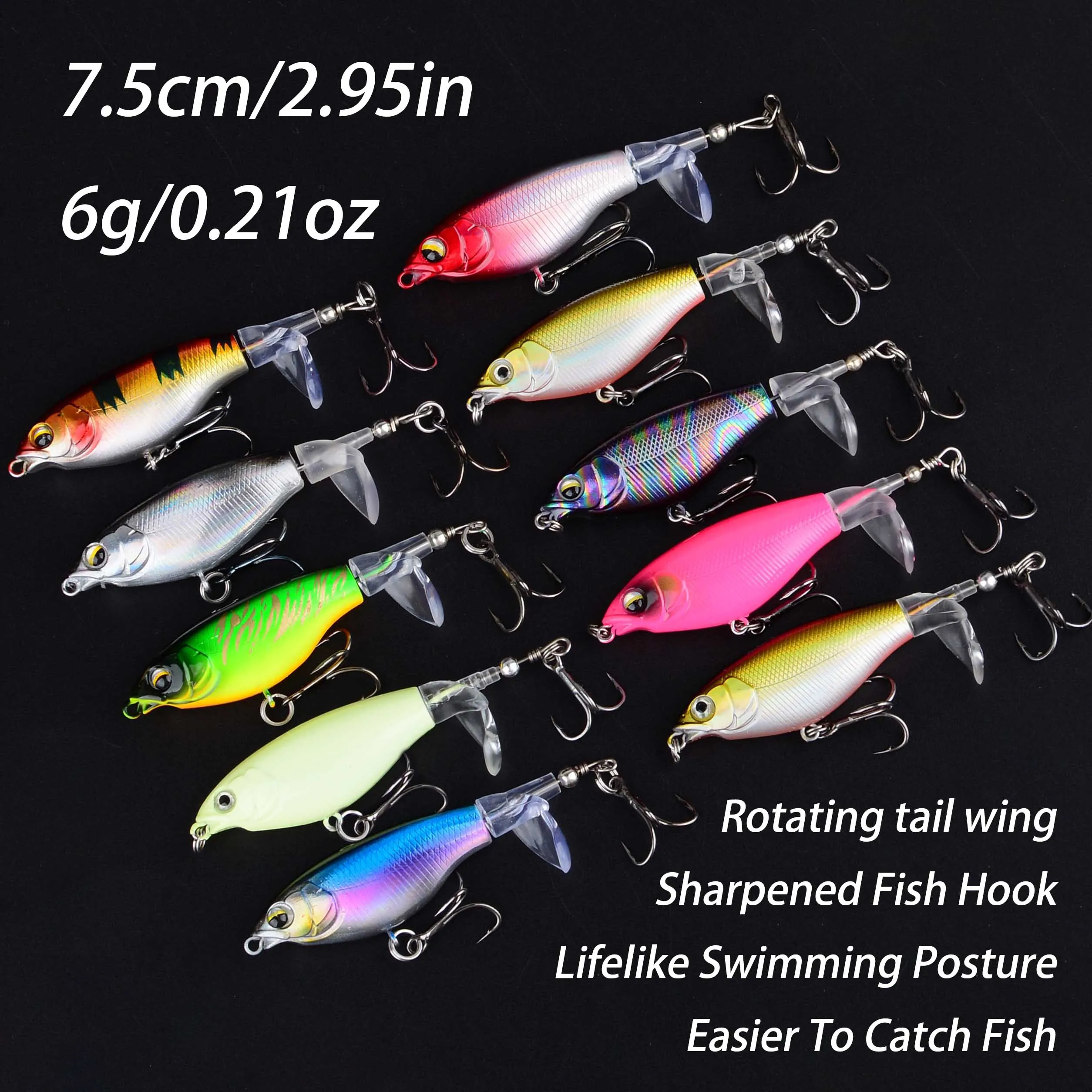 Whopper Popper Chopp – Swimbait de superficie con anzuelo 5X fuerte