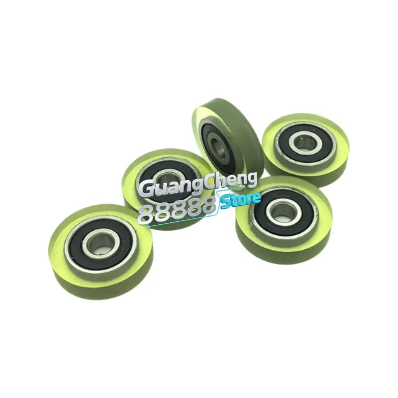 1 pz 8x28x10 Rulli Rivestiti In PU Con Cuscinetto 608 PU60828-10 OD 28mm Poliuretano Che Forma Ruote 8*28*10 Pulegge Coperte In Gomma