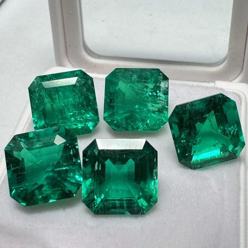 

Lab Grown Emerald Stones Hand-cut Hydrothermal Emeralds 12x12mm Gemstone for Diy Jewelry Making