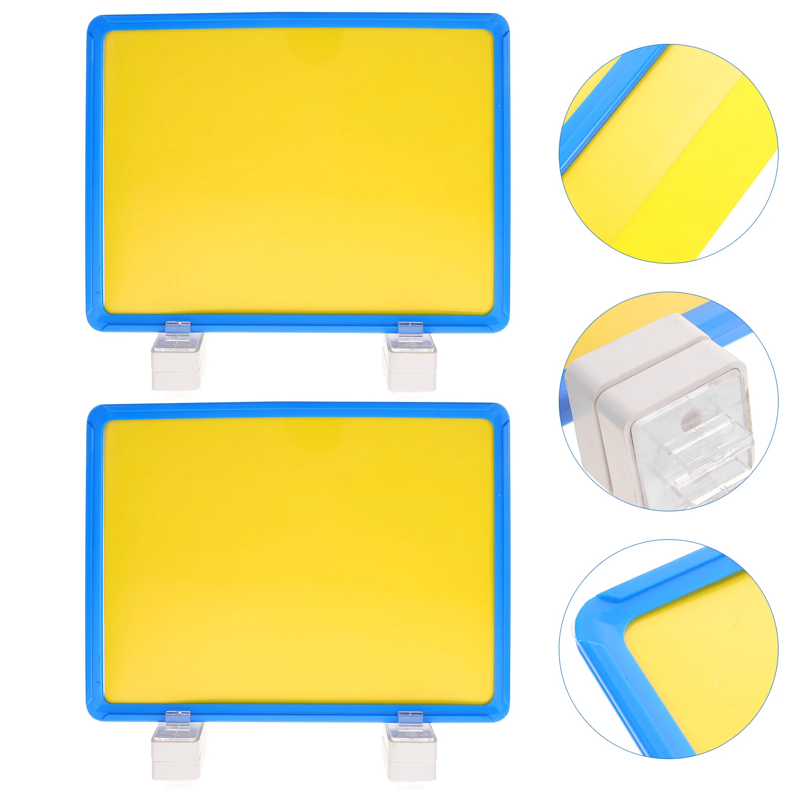 2Pcs Multi-Function Magnetic Price Tag Smooth Surface Long-Lasting Use Professional Merchandise Sign Holders Name Tags