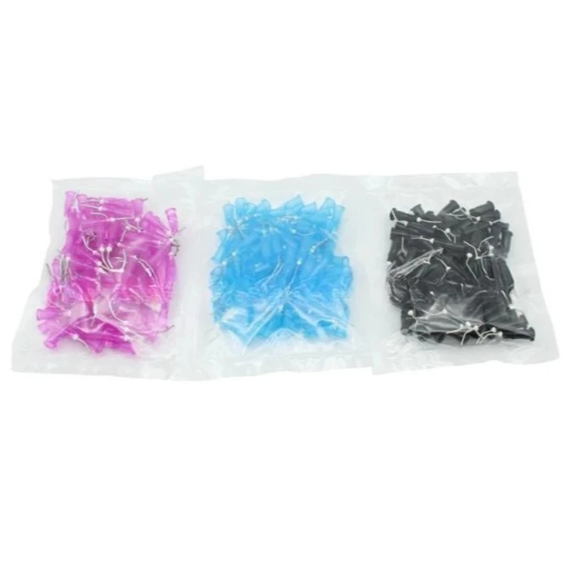 9×100Pcs/Bag Irrigation Bent Needle Tips Disposable Syringe Tip for Dental Flow Sealant Etchant Composite Resin Acid Reagent