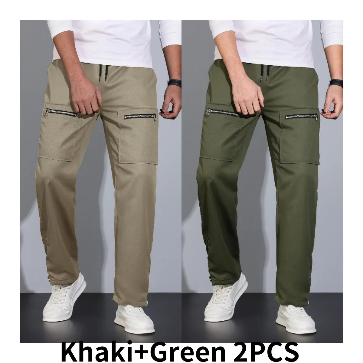 Men's Outdoor Casual Fishing Windproof Breathable Warm Multi Pack Pants Loose Comfortable Versatile Sports Pants for All Seasons