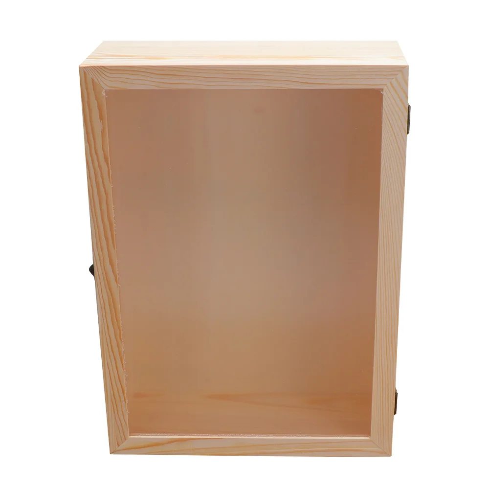 

Everlasting Flower Wooden Box Vintage Premium Wood Transparent Window DIY Gift Box for Eternal Flowers Storage Decoration