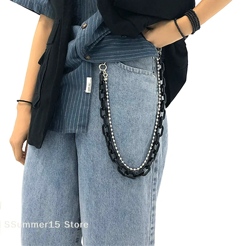 【R】Removable Punk Waist Chain Belt Trousers Chain For Women Men Jeans Belt Chain Pants Cool Rock Chain Hiphop Summer Jewelry view 4