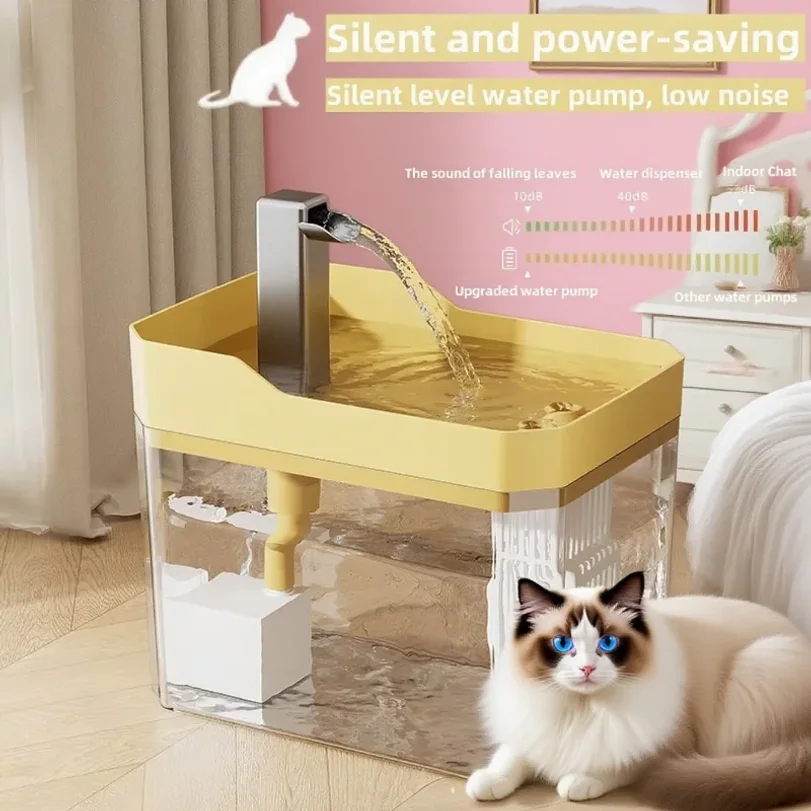 

Cat Water Fountain Auto Filter USB Pet Drinking Dispenser Live Water Circulation Quiet Automatic Fountain for Cats and Small Pet