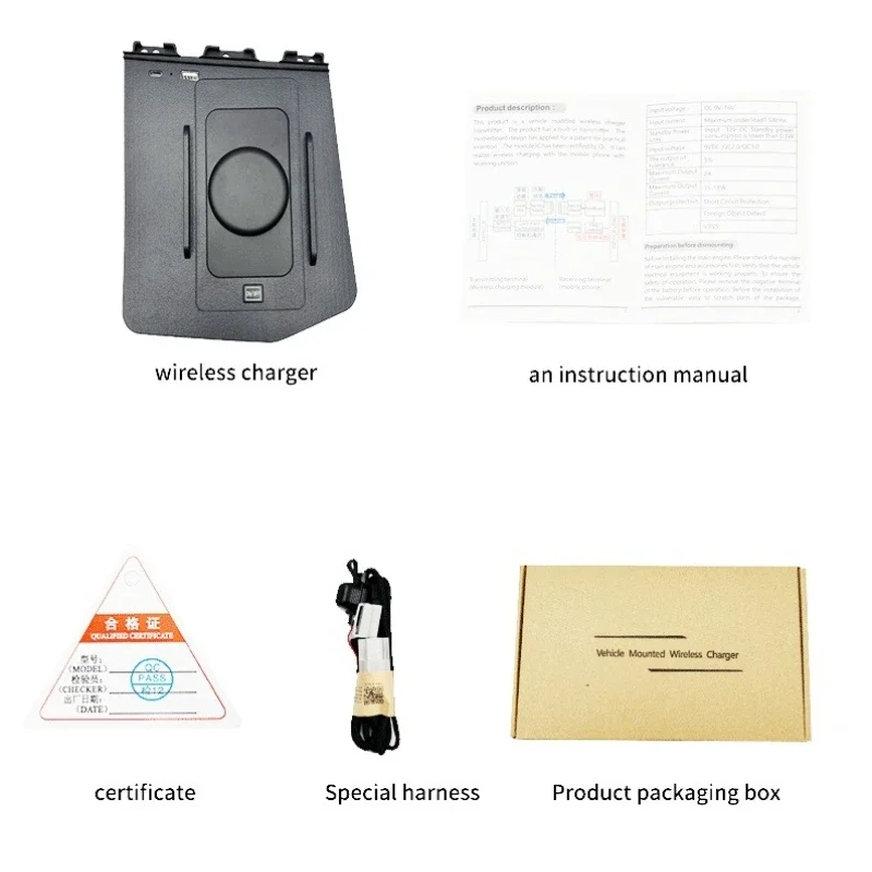 For Hyundai Accent Verna 2022-2023 Car Wireless Charger Mobile Phone Holder Intelligent System Center Console Fast Charging Pad detail image 5