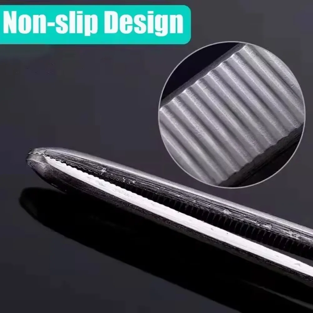 Multifuctional Stainless Long Tongs Non-sliSteel Elbow Tweezers Aquarium Clip Long Tongs Medical Tweezers Forceps Home Supplies